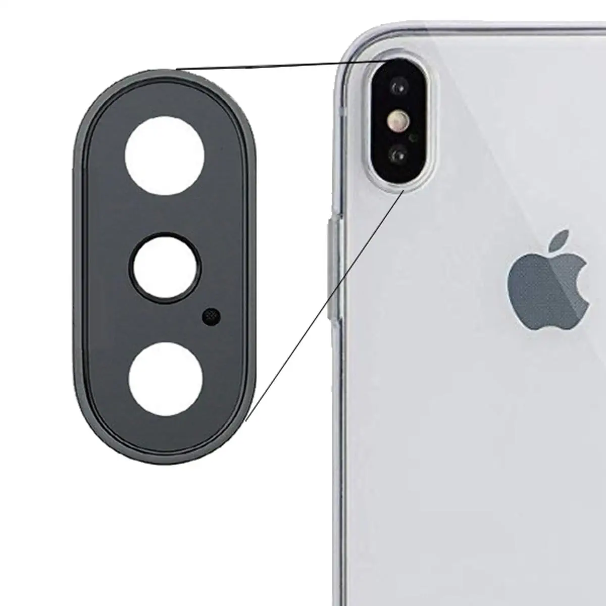 Lente De Vidro Da Câmera Traseira Compatível Com iPhone X Xs